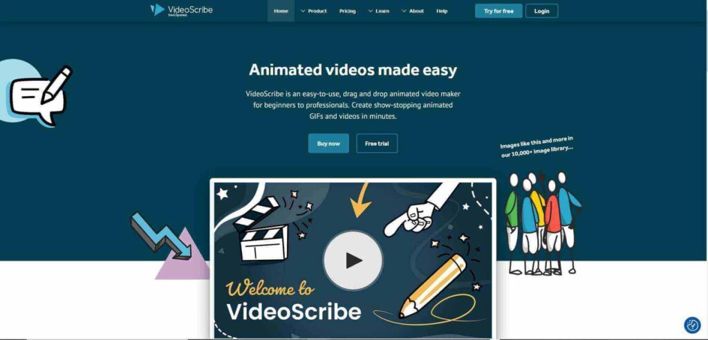 VideoScribe Home Page-best AI animation software