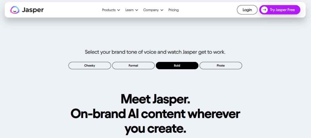 Jasper Home page