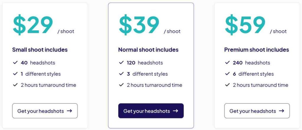 headshotpro pricing