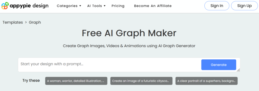 Appy Pie Design Homepage - 
best-ai-graph-generator-tools