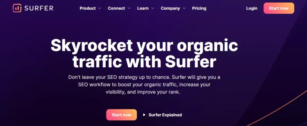 Surfer SEO Homepage-Best Surfer SEO Alternatives.
