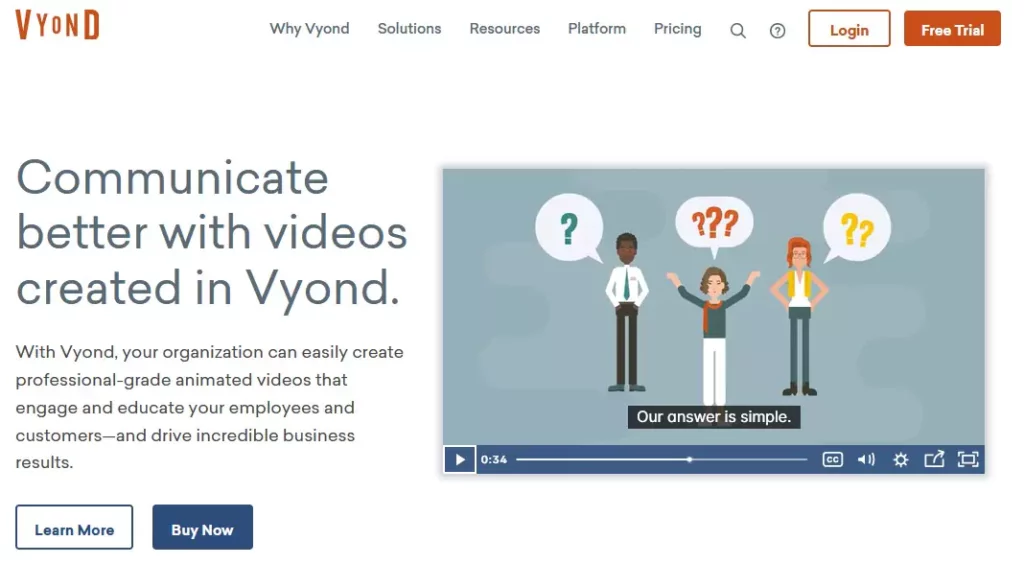vyond Pricing-best AI animation software