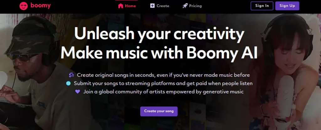 boomy-homepage